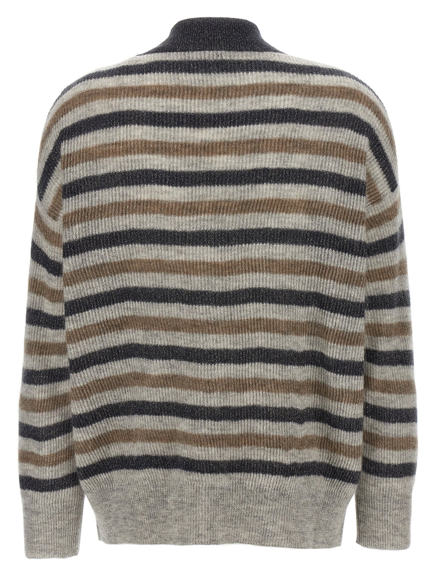 Brunello Cucinelli Lurex Wool Cardigan Sweaters And Cardigans Multicolor