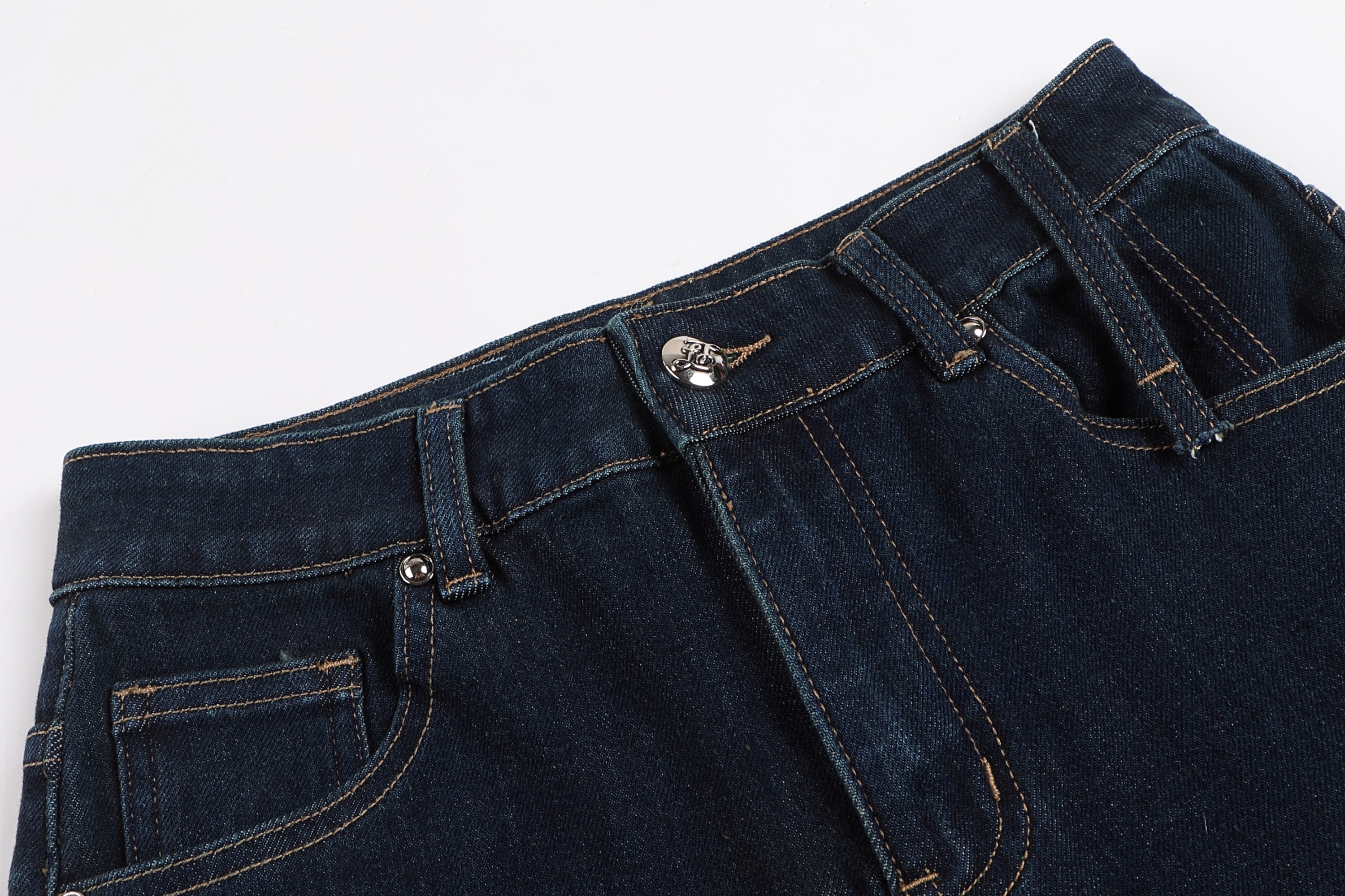 Liuregali Button Zipper Jeans Pants In Black