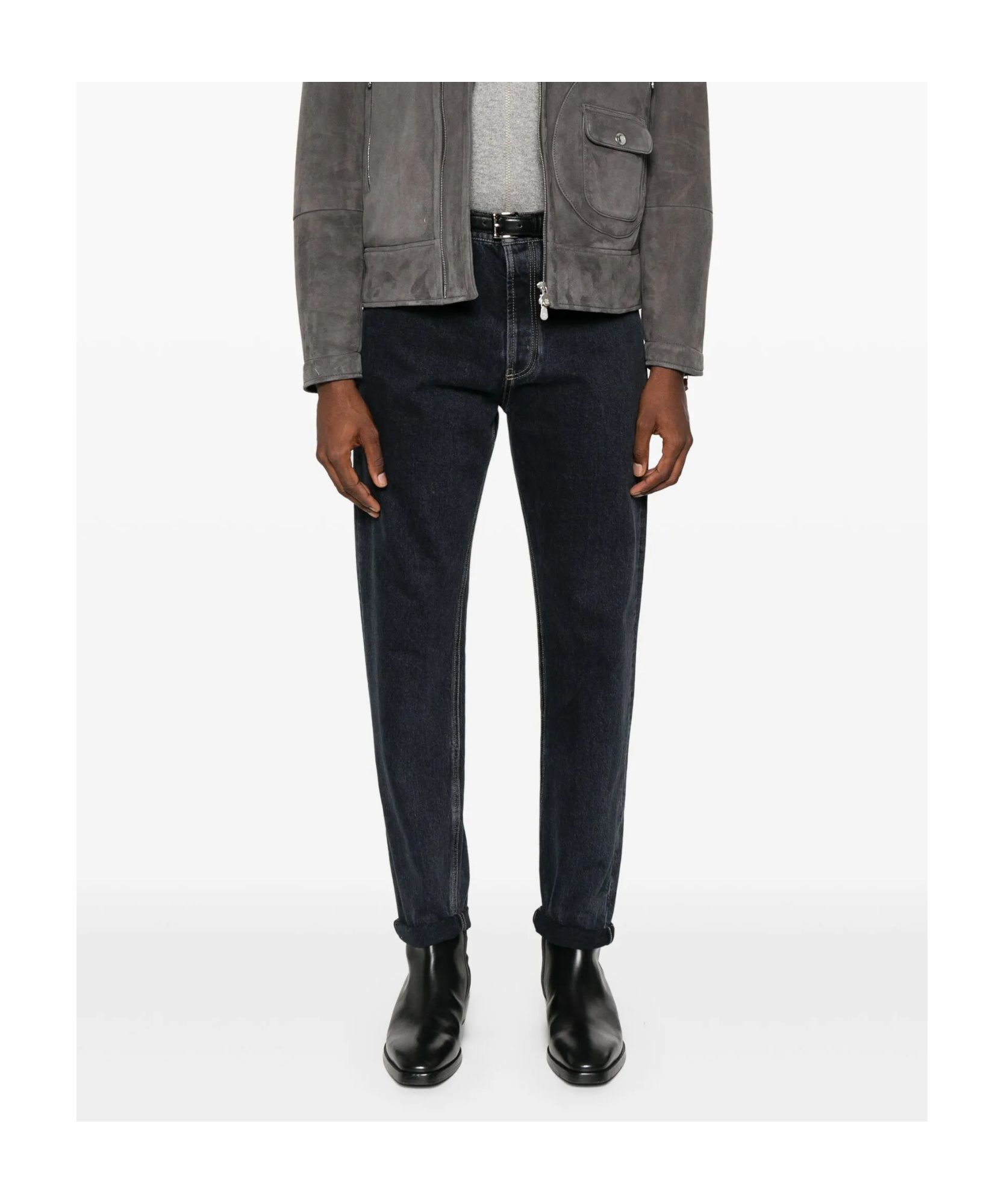Brunello Cucinelli Five-pocket Denim Jeans With Belt Loops In Black