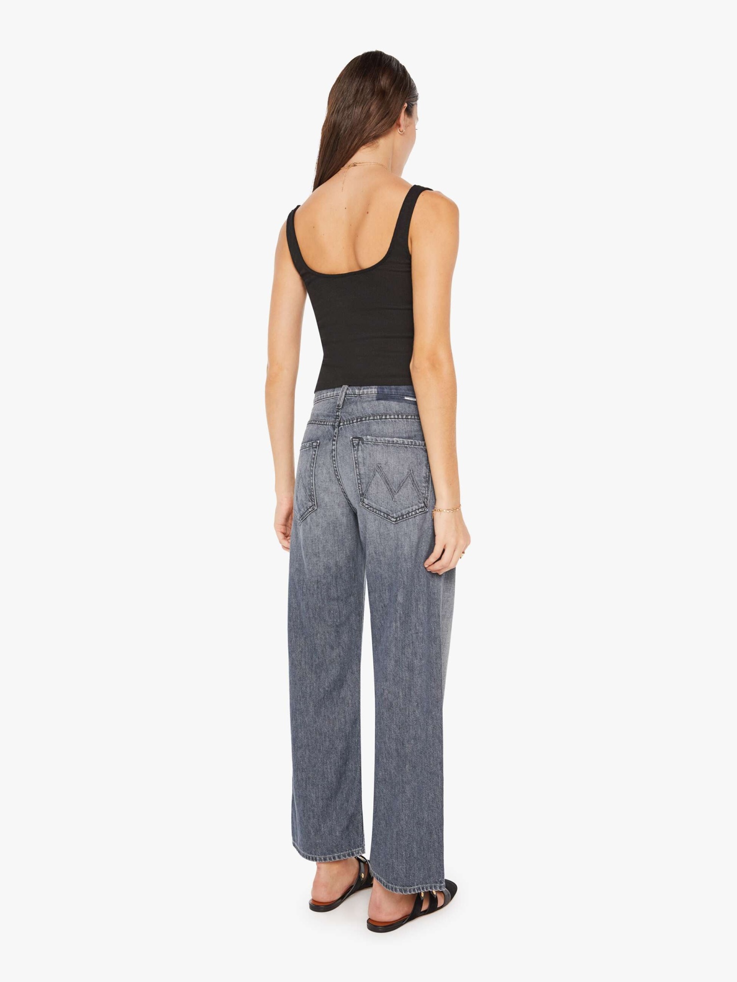 Mother The Dodger Low-rise Straight-leg Jeans In Gray