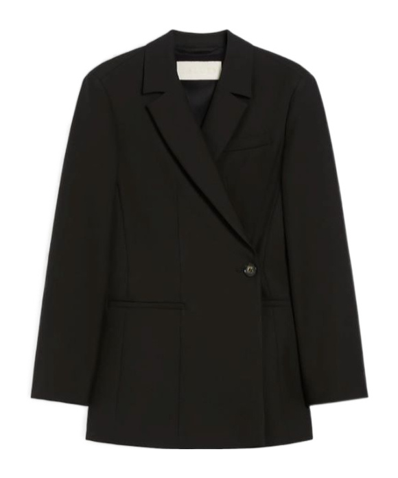 Iblues Double-breasted Long-sleeve Jacket In Black