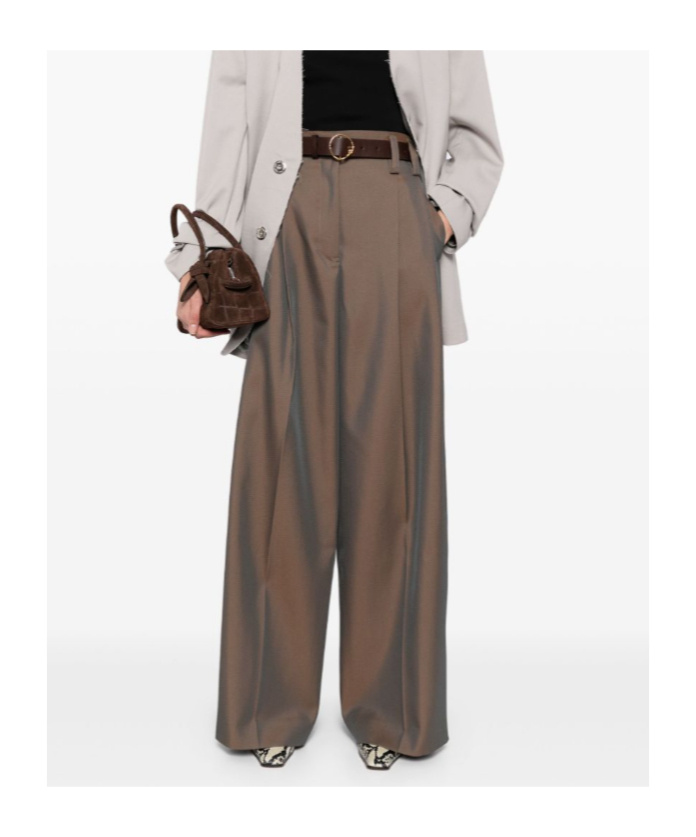 Jil Sander Wide-leg Trousers In Brown