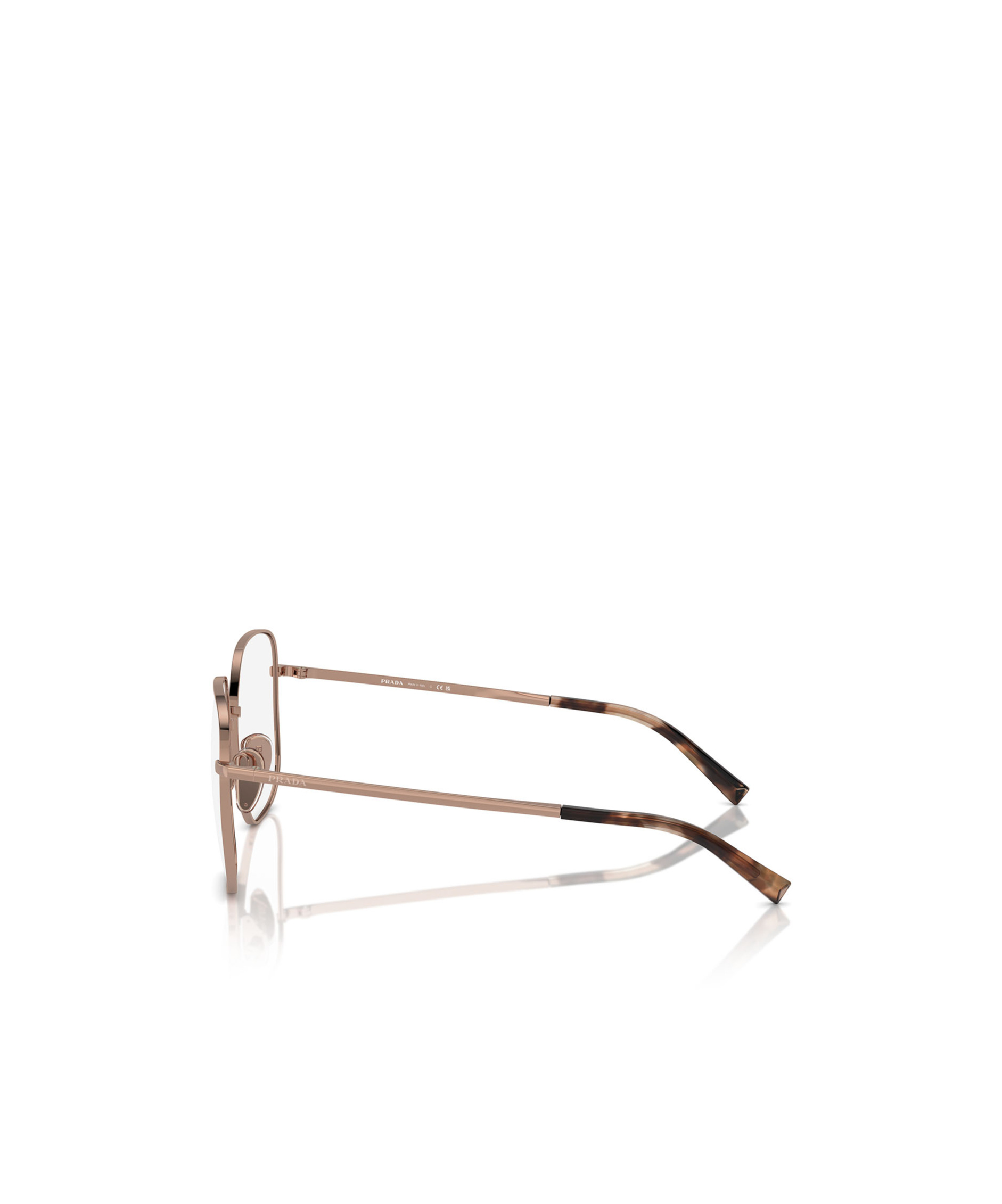 Prada Logo Flat Mirror In Nude