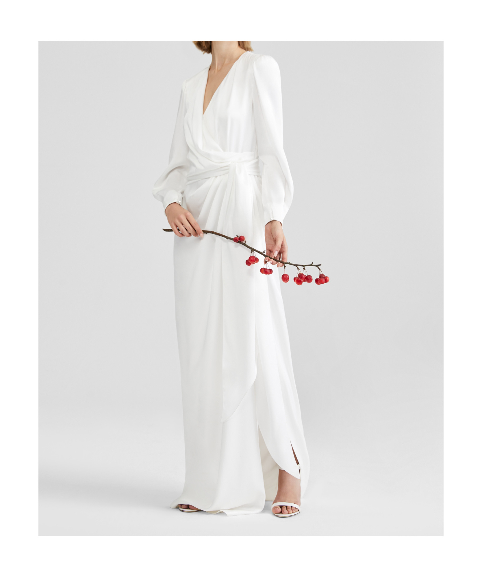 Max Mara V-neck Dress In Gray