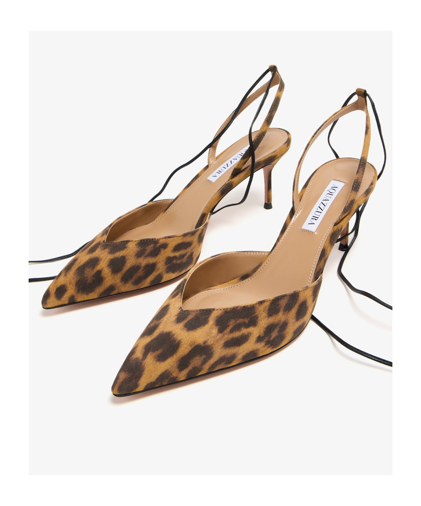 Aquazzura Beyond Animal-print Leather Slingback Pumps In Animal Print