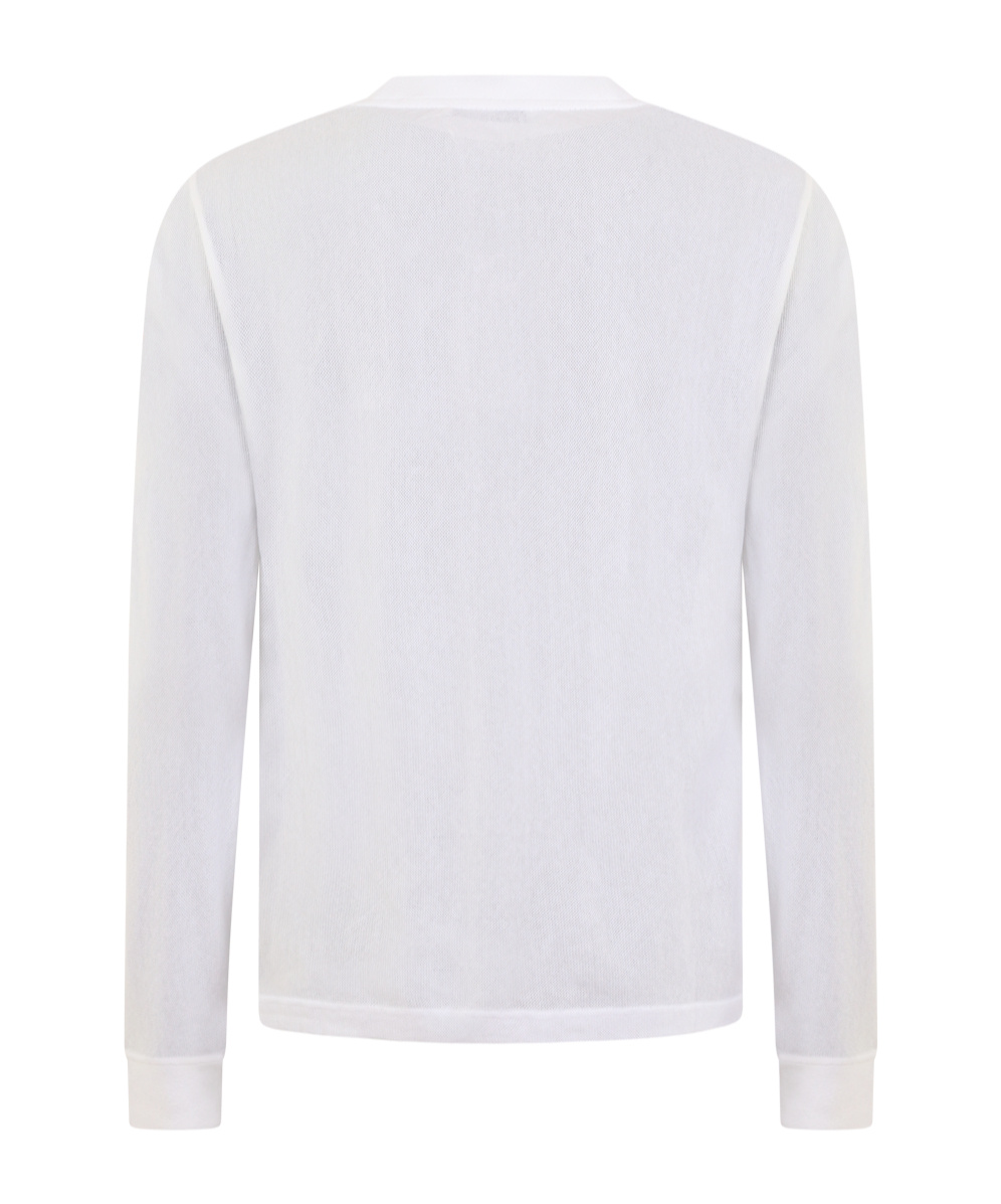 Acne Studios Round Collar And Long-sleeved T-shirt In White