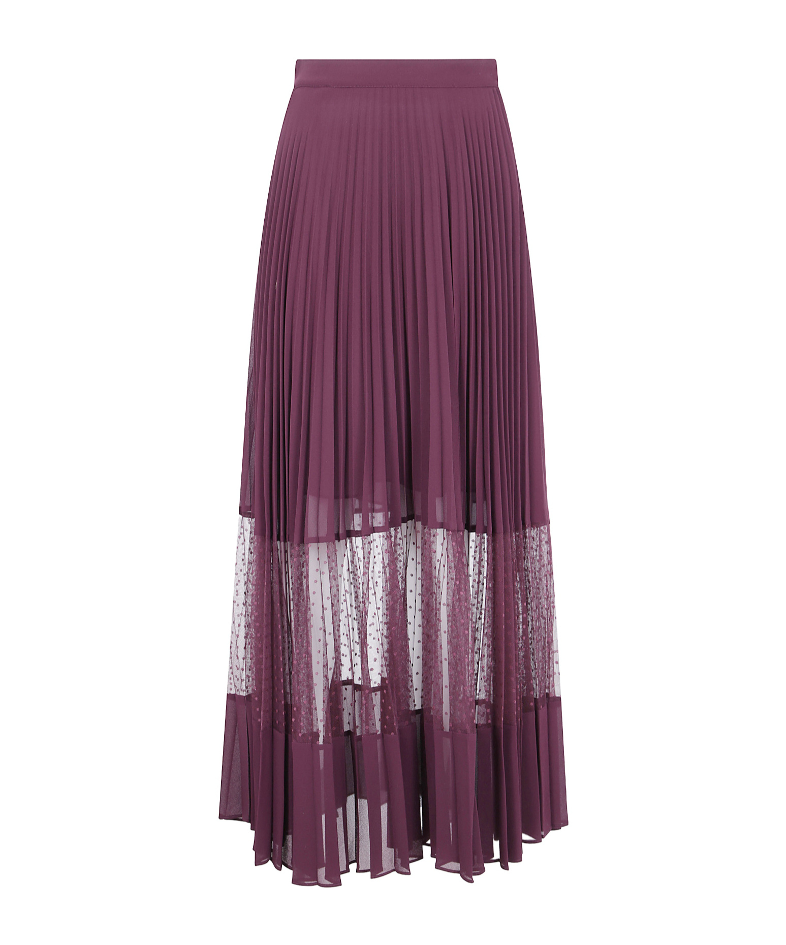 Twinset Pleated Midi Skirt In Brown