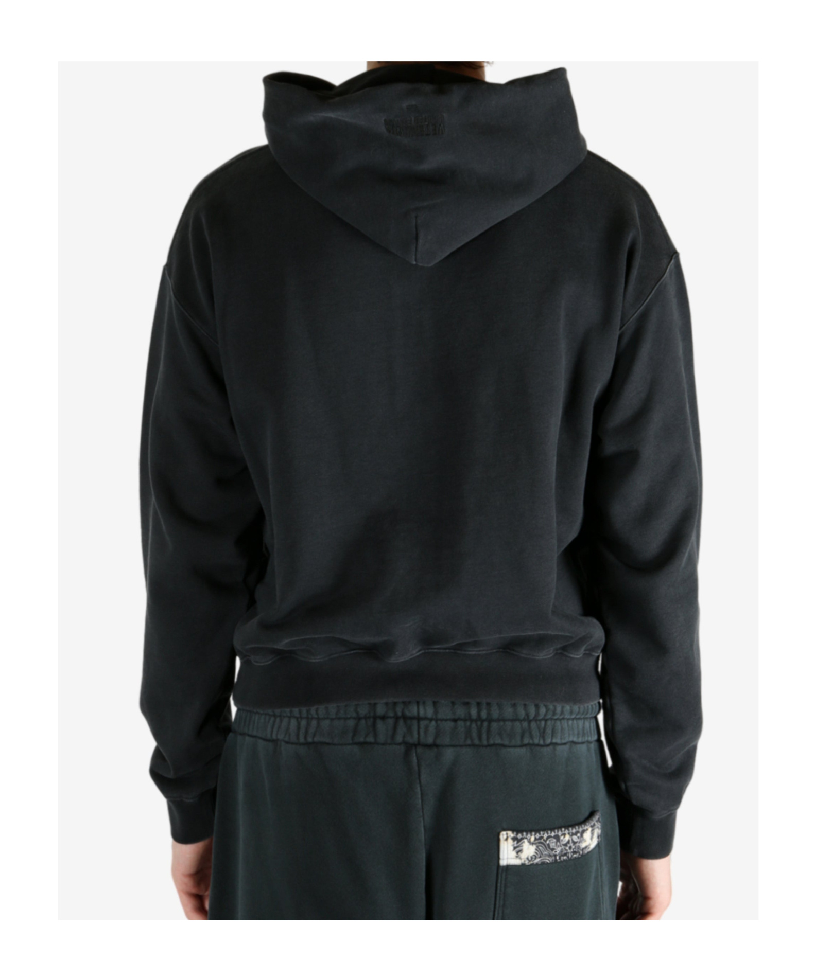 Vetements Text-print Zip-up Hoodie In Black