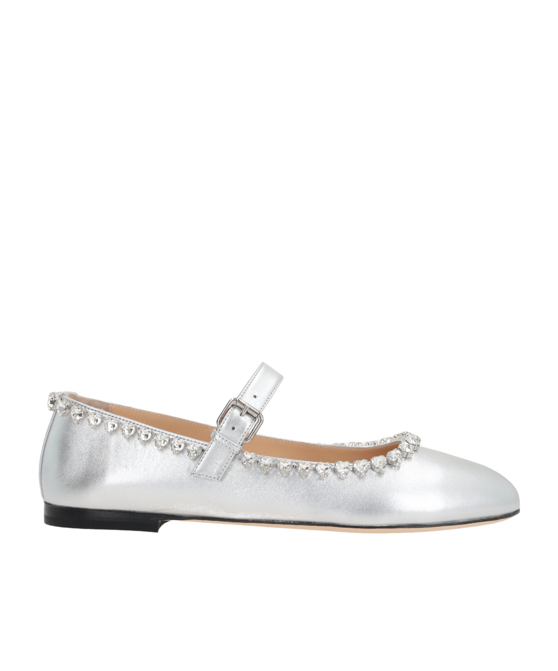 Mach&mach Audrey Crystal-embellished Ballet Pumps In White