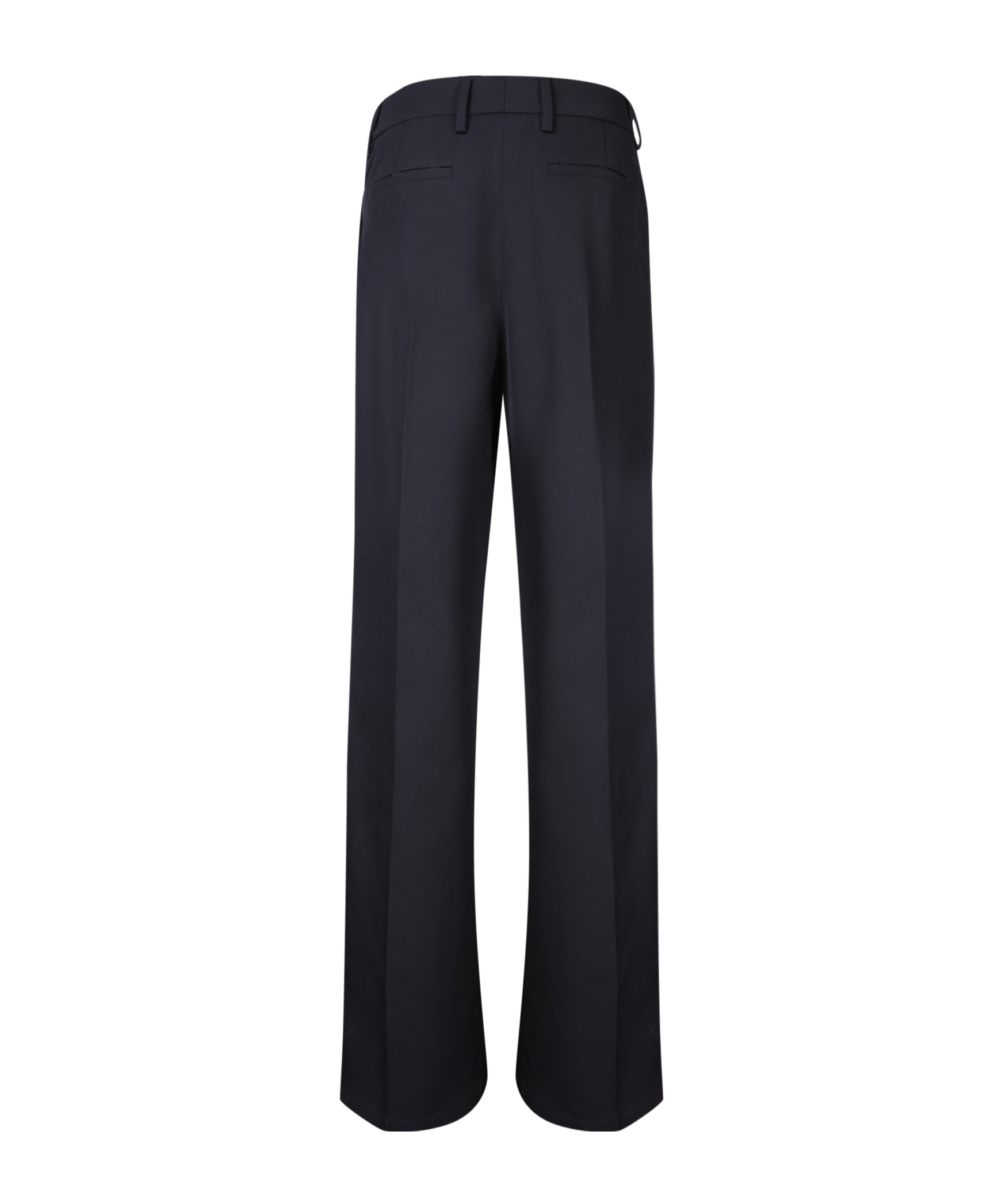 Prada Embellished Wool Gabardine Wide-leg Pants In Blue