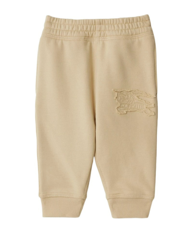 Burberry Ekd Cotton Track Pants In Nude