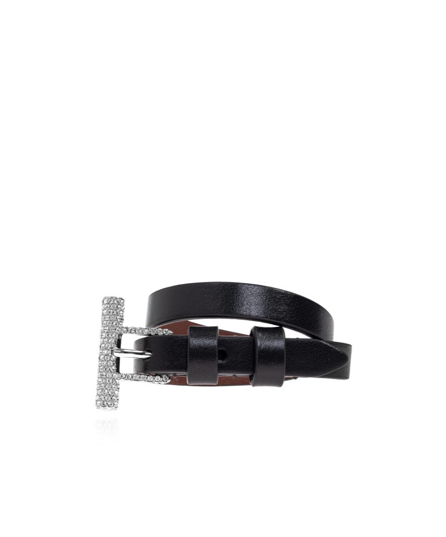Alexander Mcqueen Rhinestone-embellished Leather Bracelet