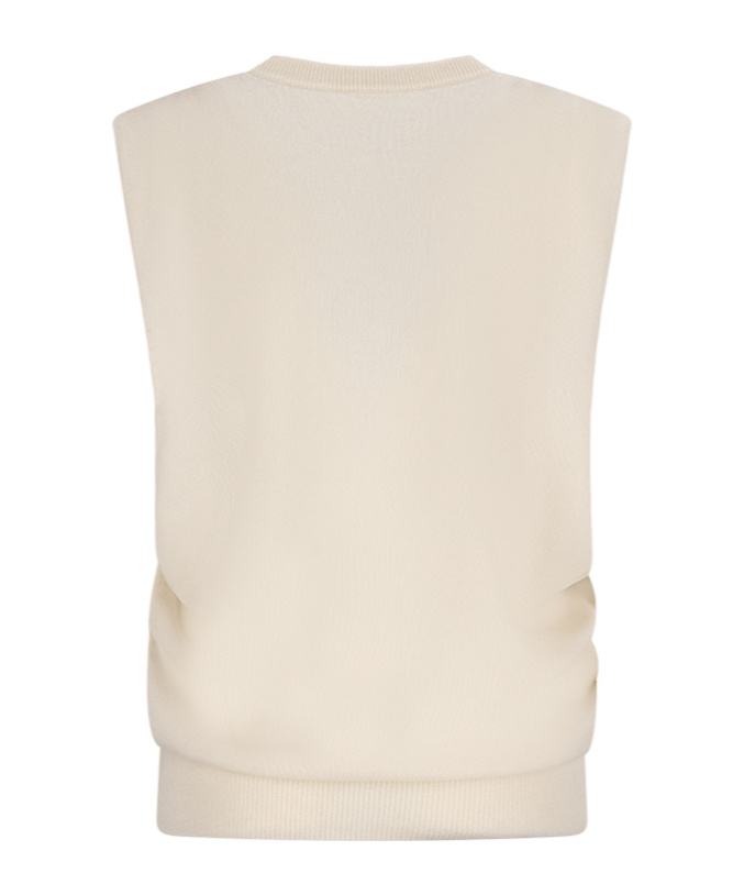 Jil Sander Sleeveless Knitted Vest In Nude