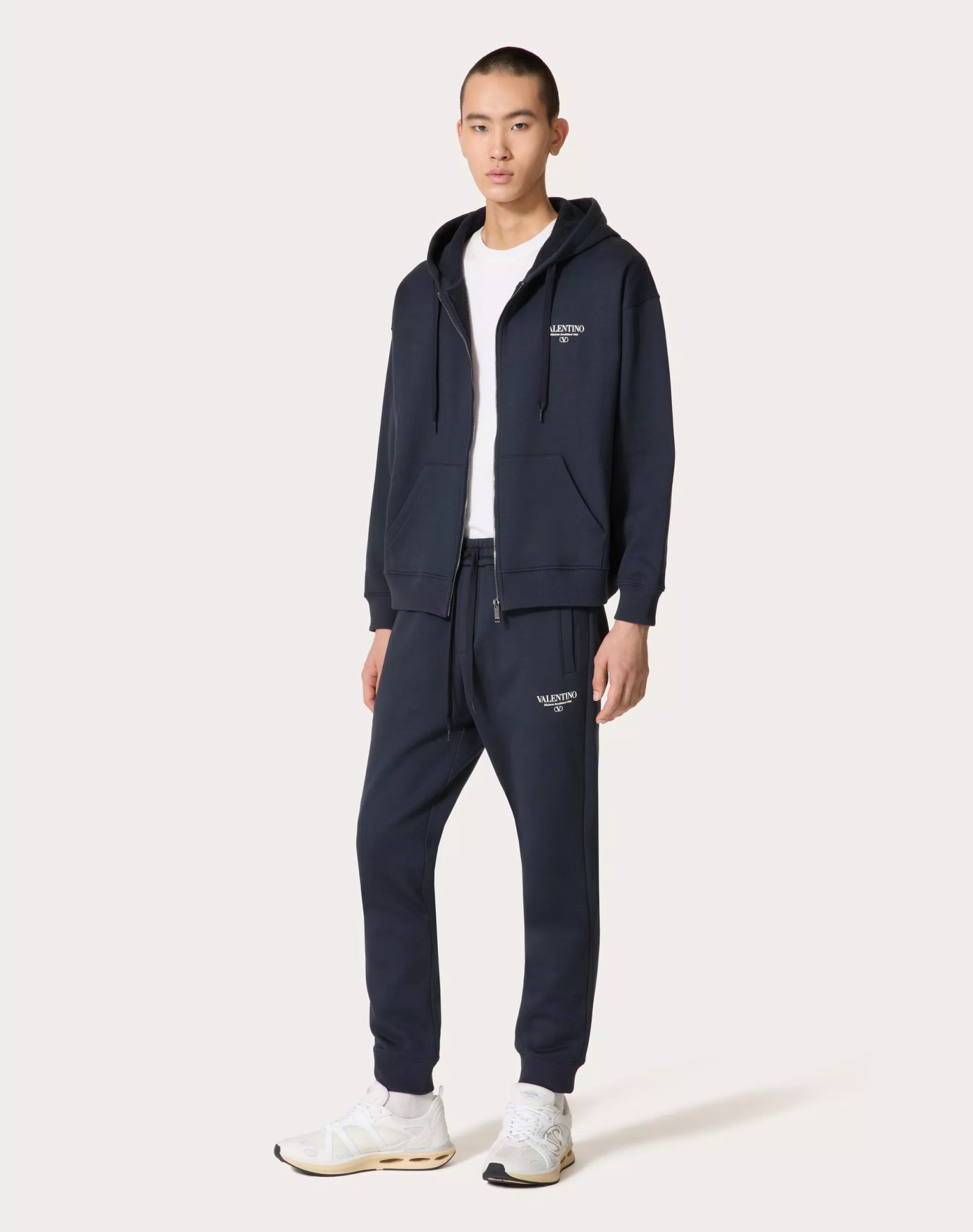 Valentino Logo-print Drawstring Track Pants In Black