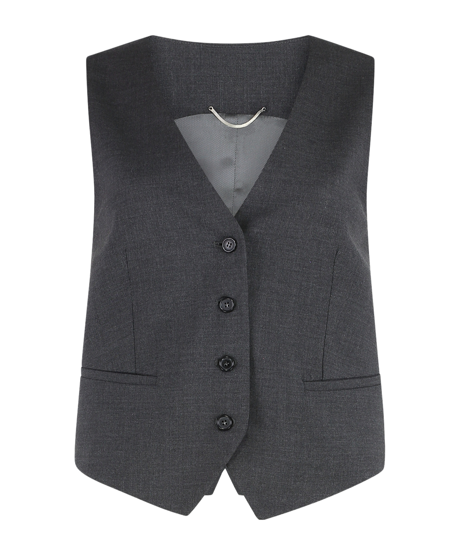 Pt01 Virgin Wool Single-breast Waistcoat In Gray