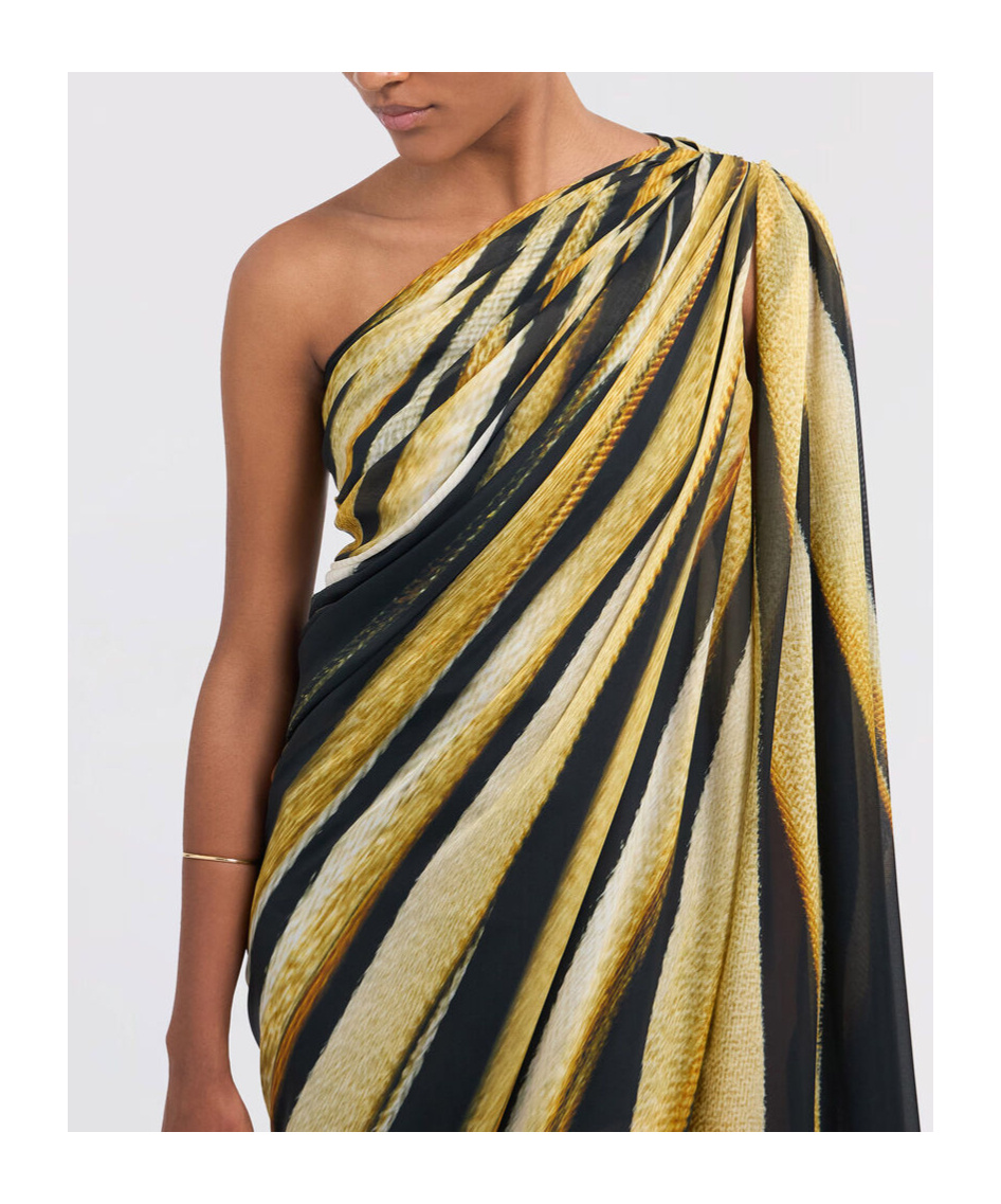 Roberto Cavalli One-shoulder Dress In Black