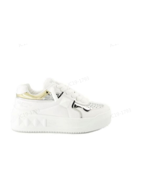 Shop Valentino Garavani One Stud Xl Lace-up Sneakers In White