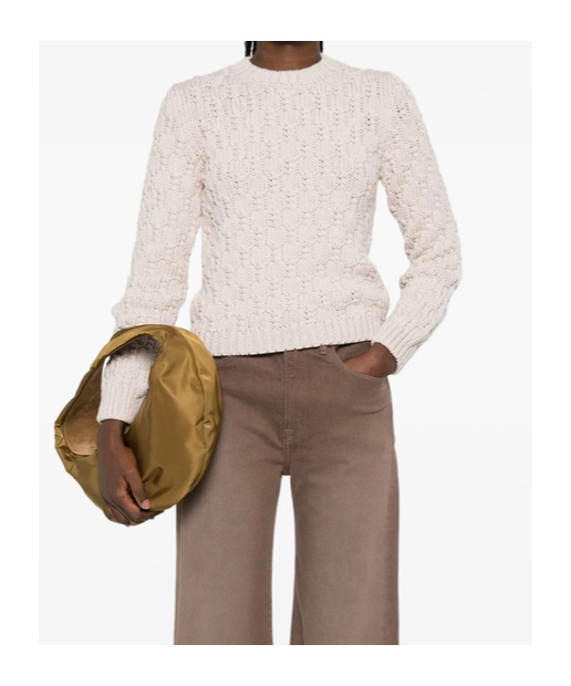 Moncler Textured Wool Sweater In Neutral