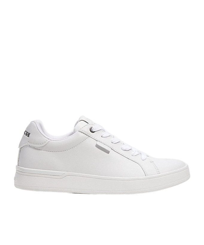 Coach Round-toe Lace-up Sneakers In White