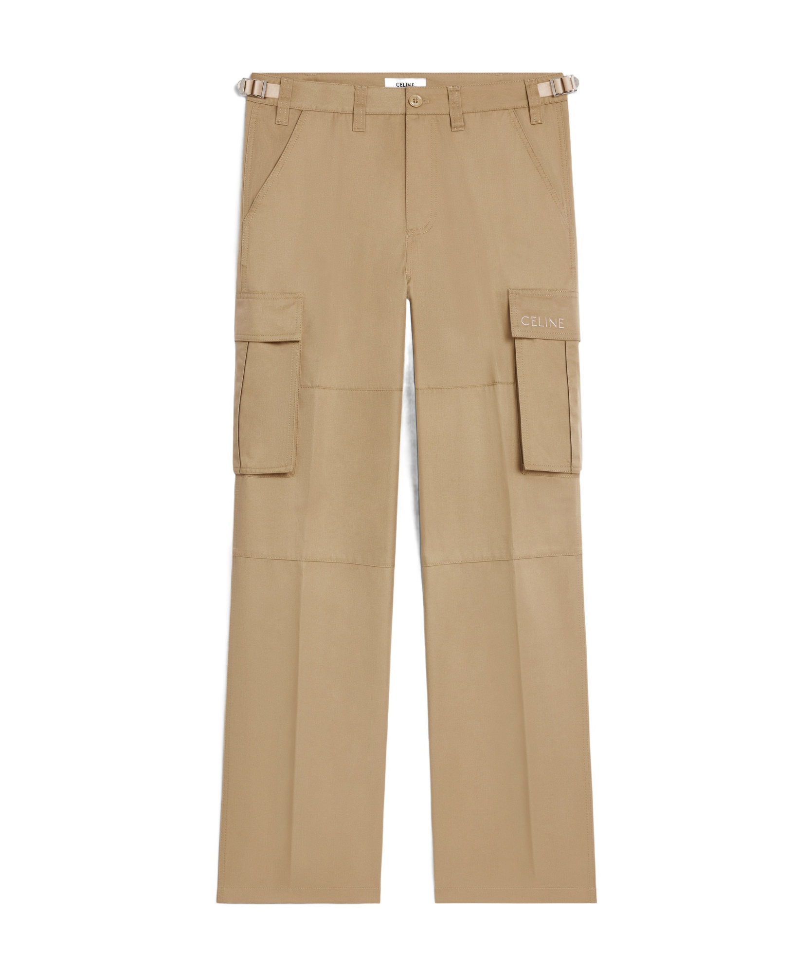 Celine Cotton Blend Cargo-trousers In Brown