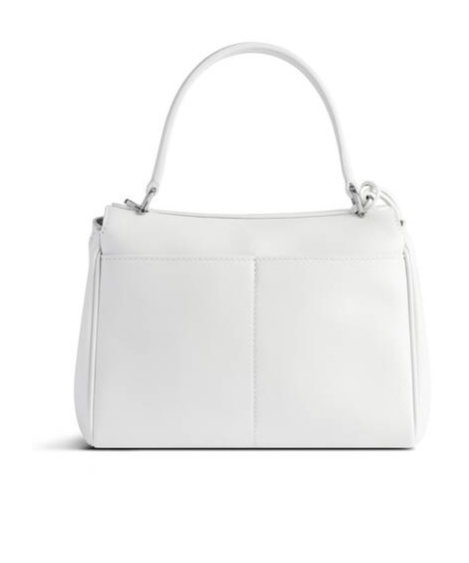 Balenciaga Mini Rodeo Leather Top Handle Bag In White