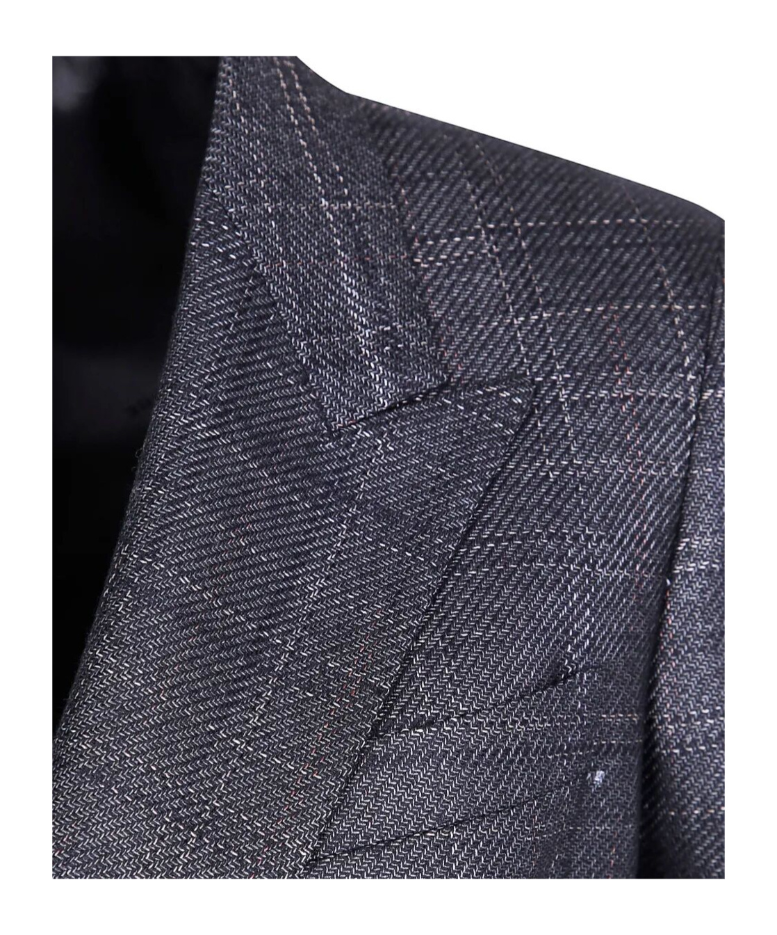 Tagliatore Black Double-breasted Checked Wool Blazer In Gray