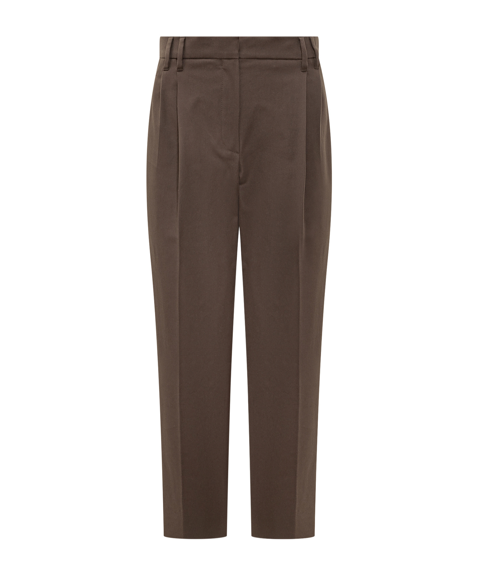 Brunello Cucinelli Pleated-front Trousers In Brown