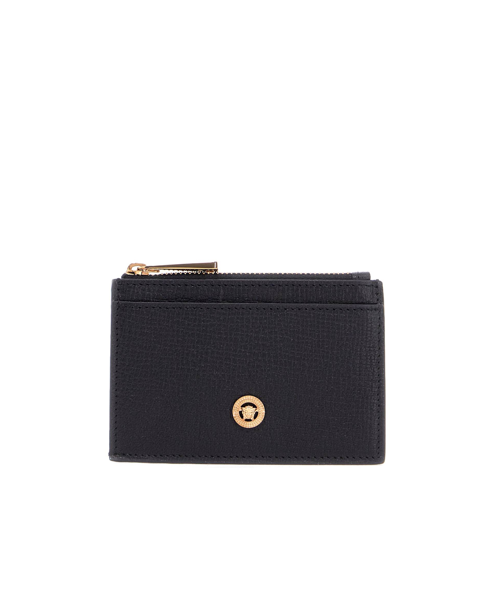 Versace Medusa Biggie Zipped Wallet In Black