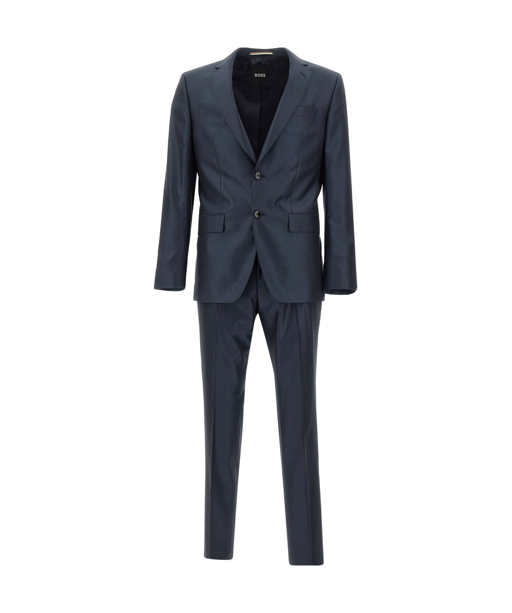 Hugo Boss Single-breasted Wool Blend Suit In Black