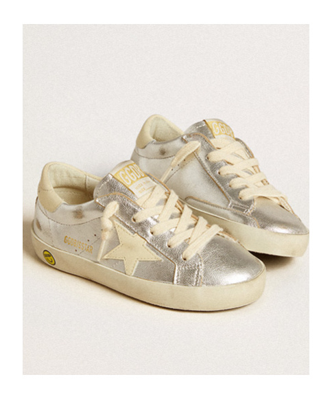 Golden Goose Laced Sneakers In Nude