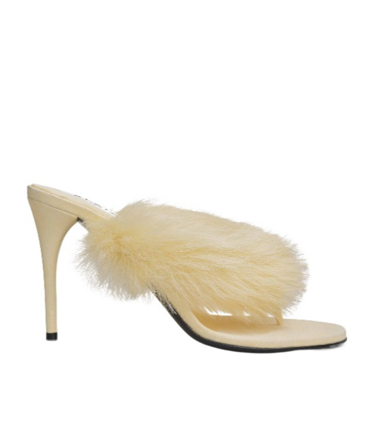 Alaïa Heel Thong Mules In Lambskin In Burgundy