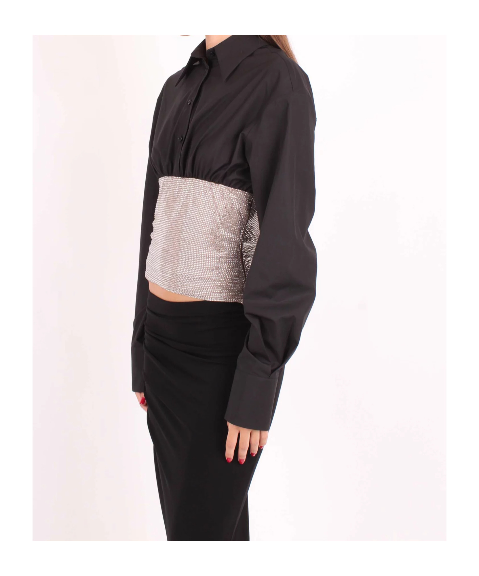 Giuseppe Di Morabito Crystal-embellished Long-sleeves Shirt In Multi