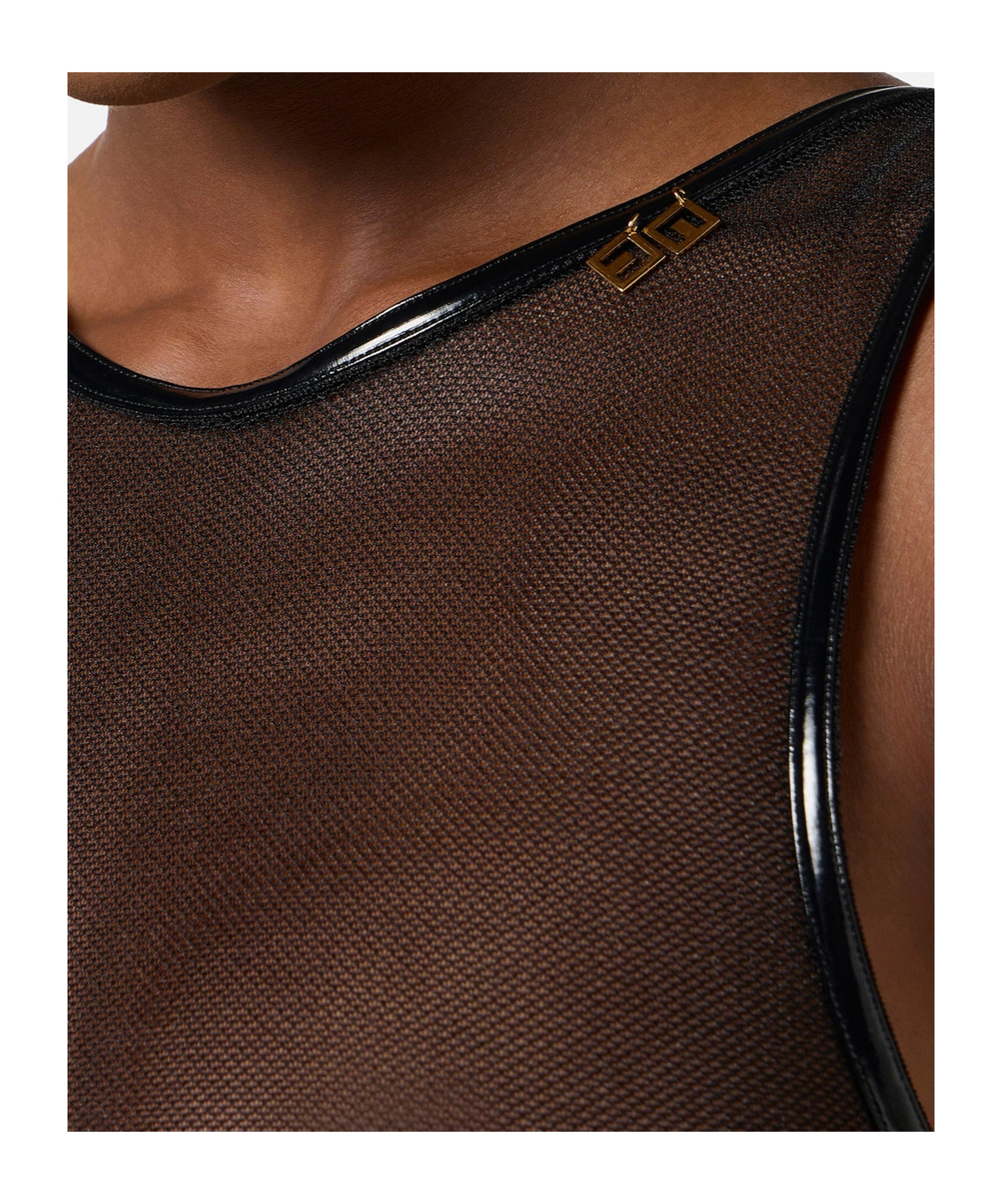 Elisabetta Franchi Sleeveless Bodysuit In Gray