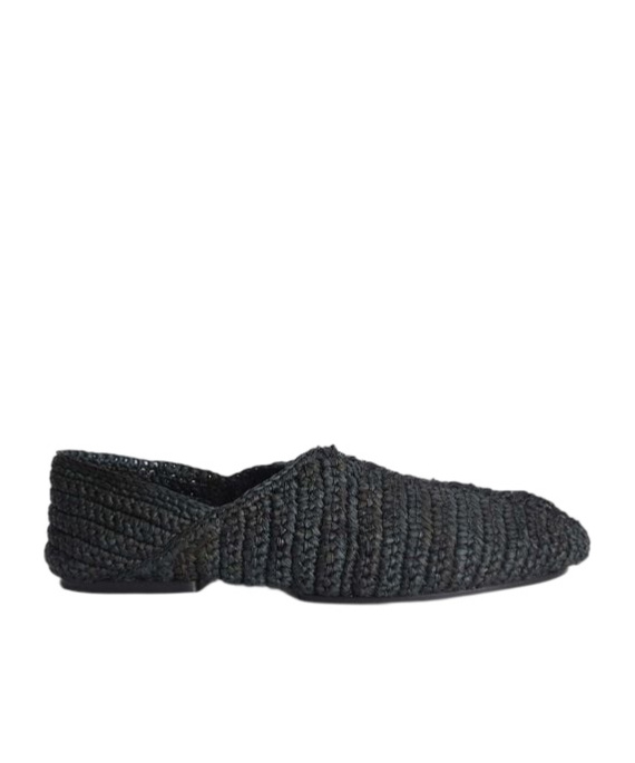 Jil Sander Interwoven-design Slippers In Black
