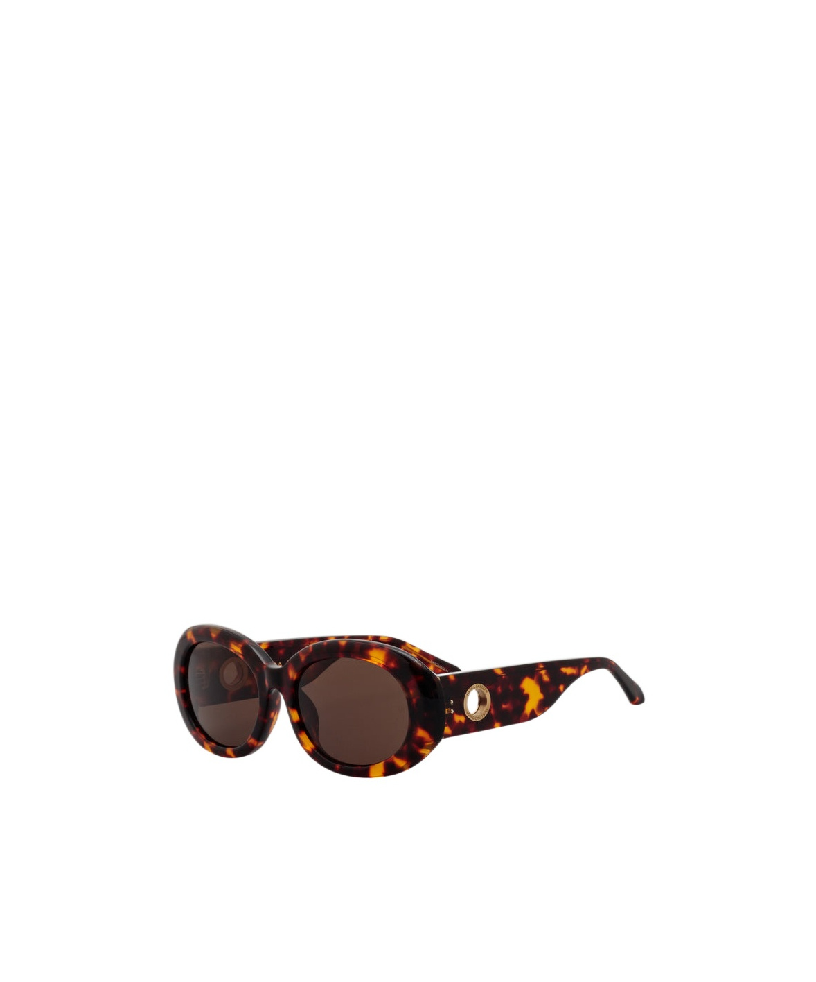 Linda Farrow Lina Sunglasses In Tortoiseshell