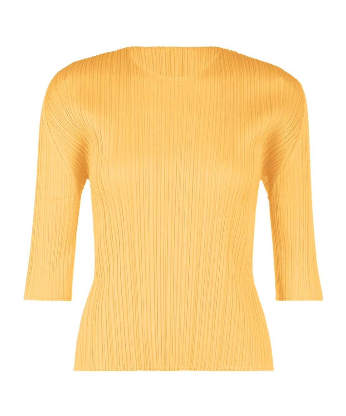 Issey Miyake Pleated Top In Apricot