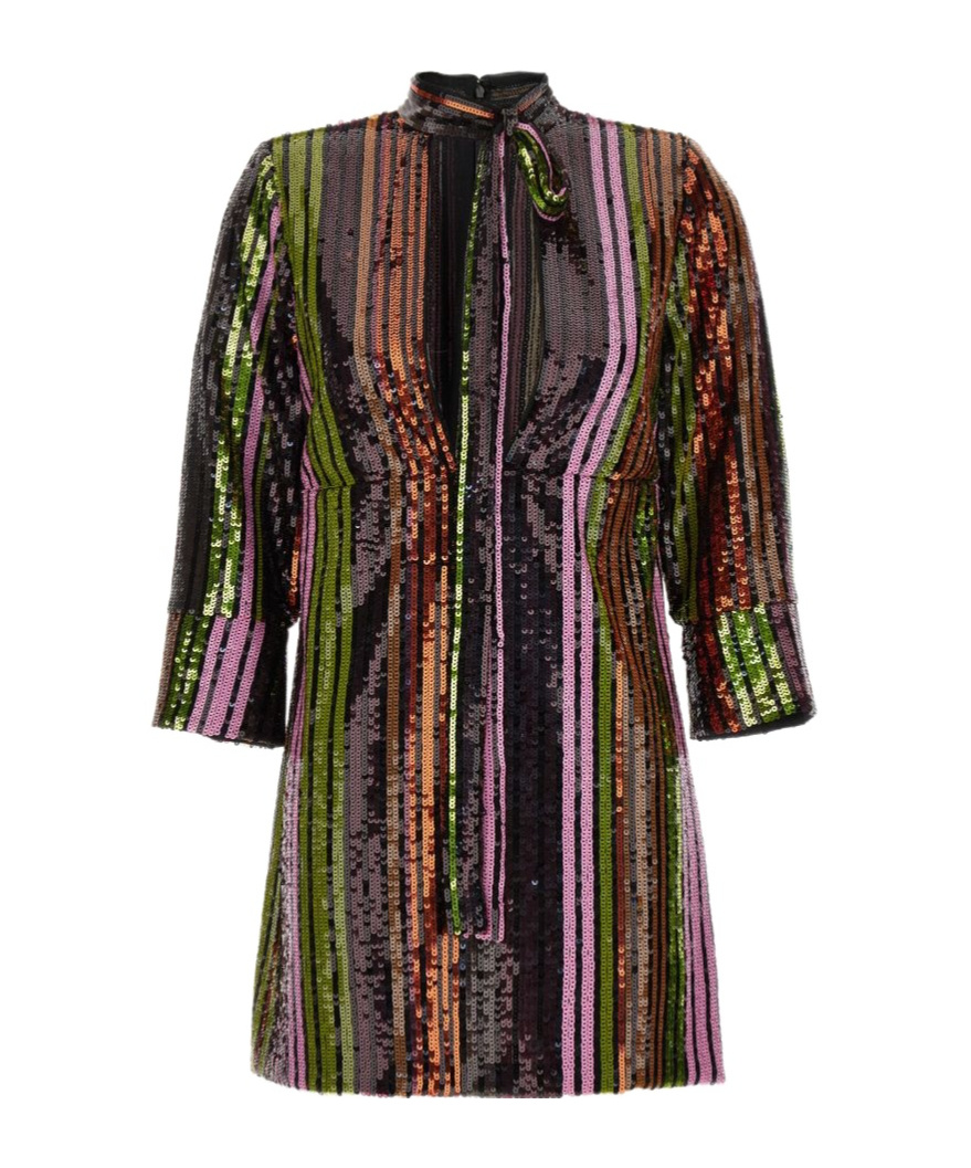 Dsquared2 Disco Queen Sequin-embellished Minidress In Black