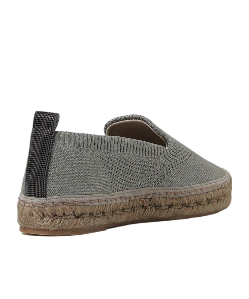 Brunello Cucinelli Espadrilles Woman Color Kaki In Gray