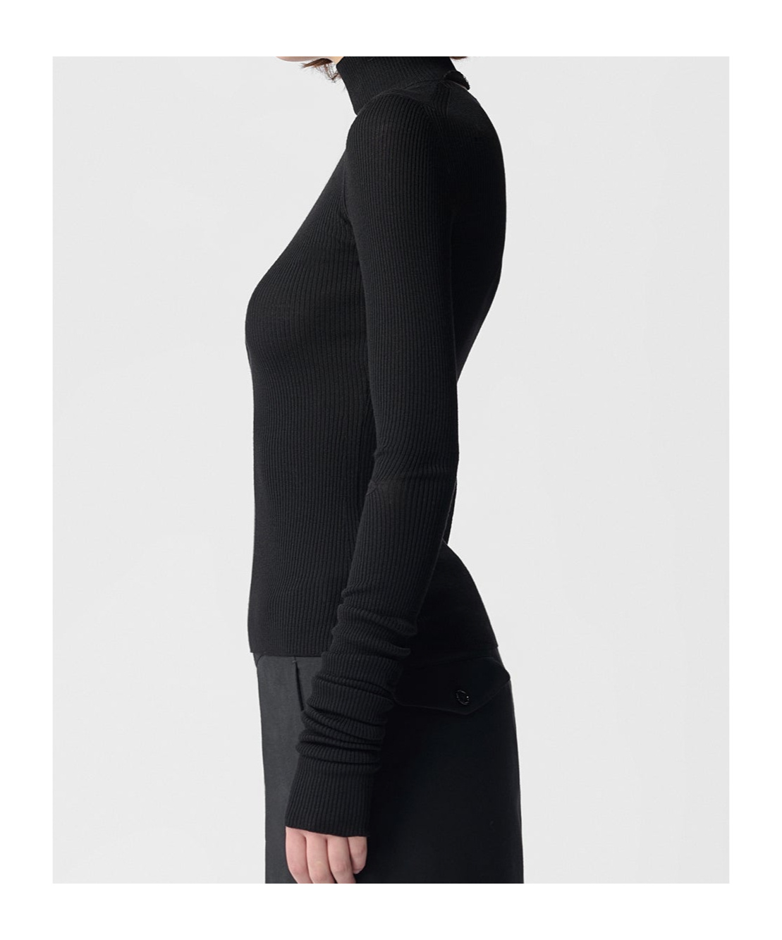 Ann Demeulemeester Hollow Turtleneck Sweater In Black