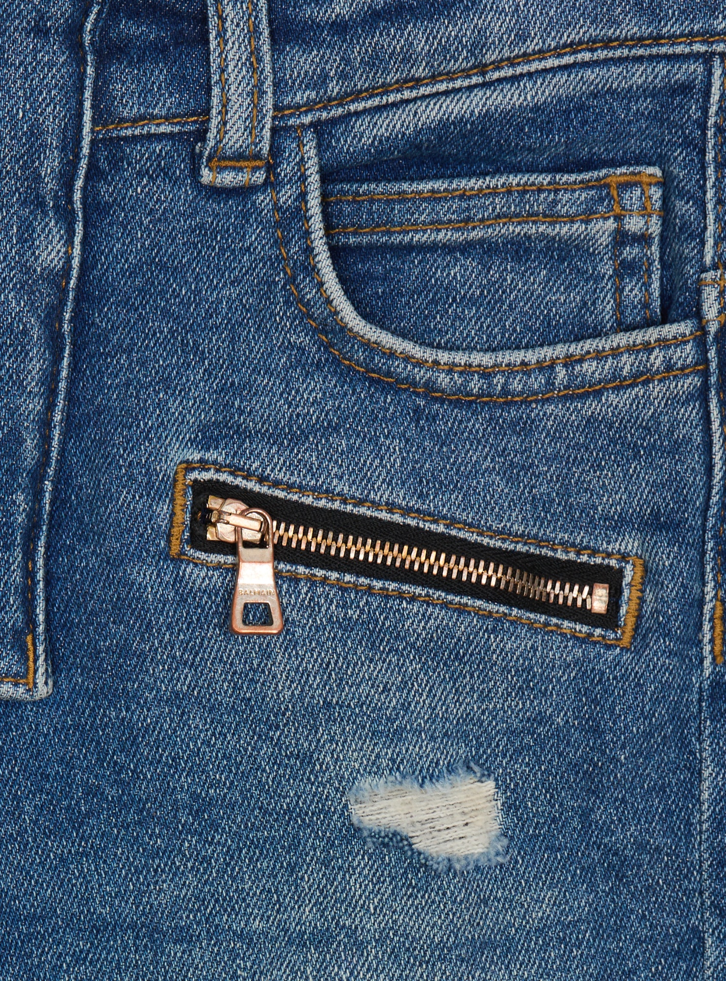 Balmain Belt-loop Jeans In Blue