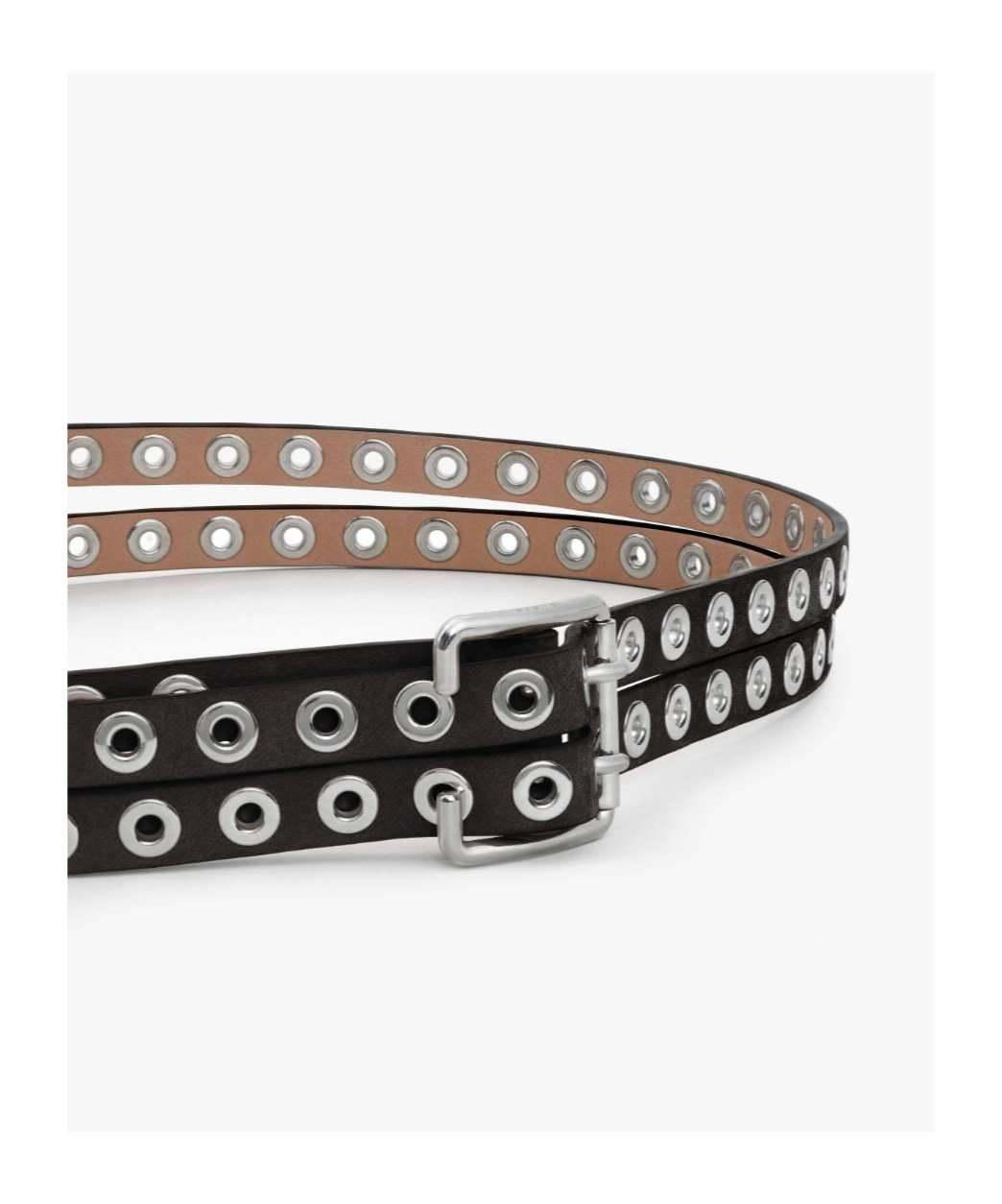 Alaïa Biker Double Belt In Nubuck