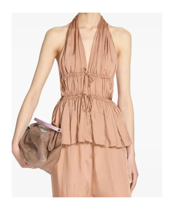 Shop Dries Van Noten Neck Vest In Nude