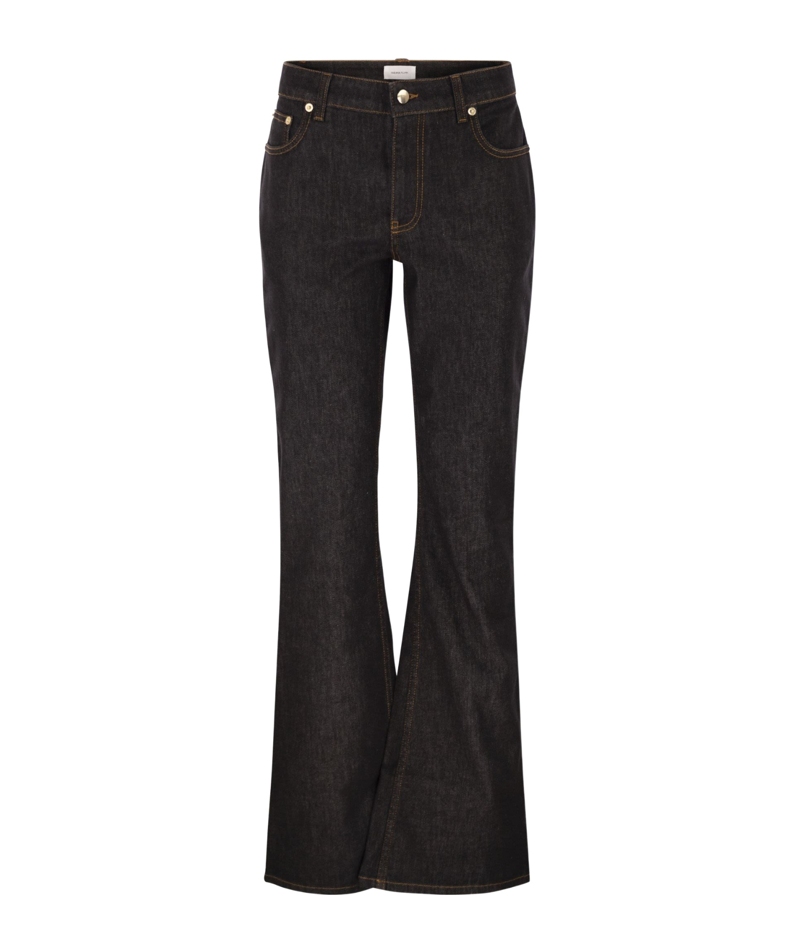 Fabiana Filippi 5-pocket Denim Trousers With Flare In Black