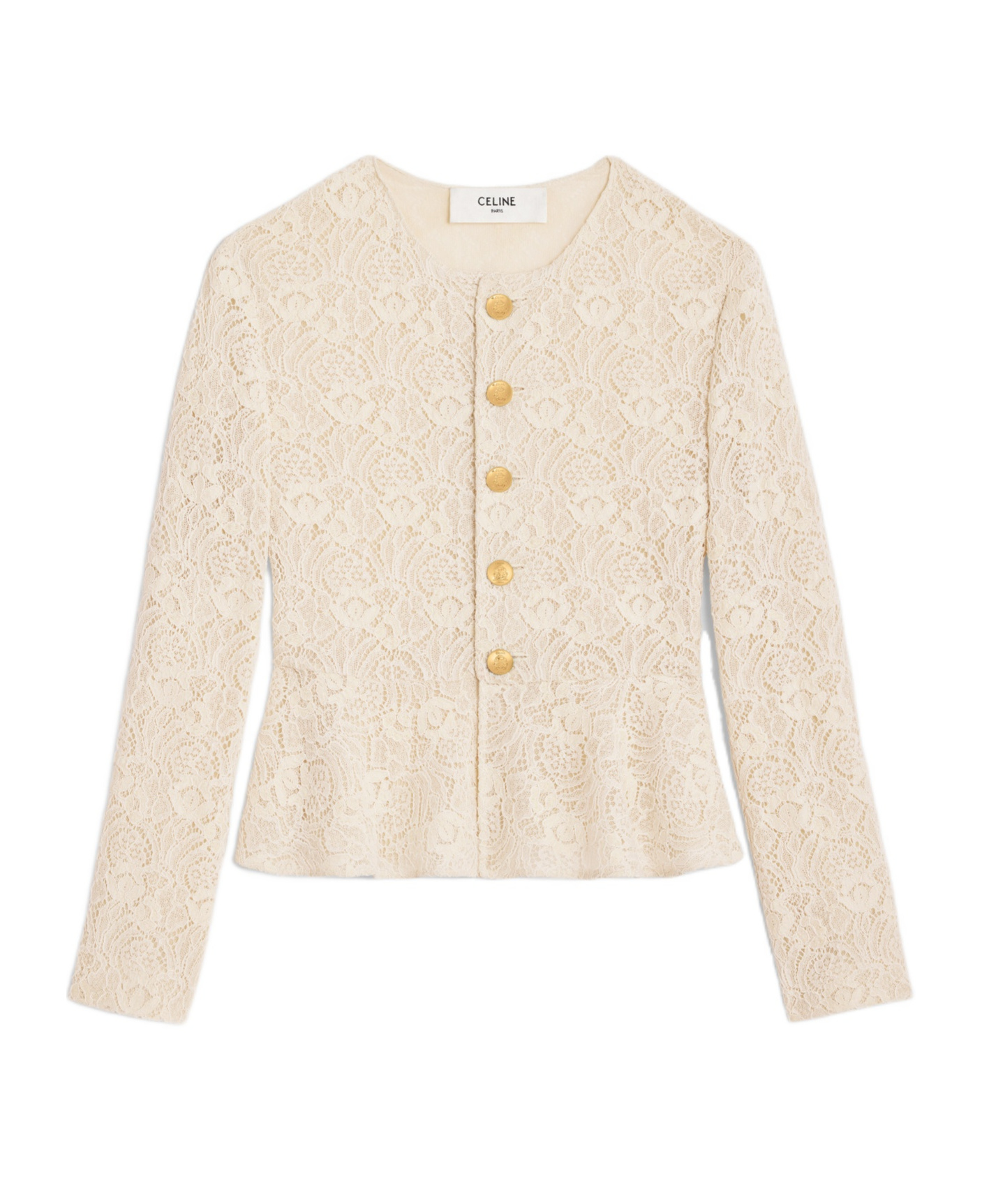 Celine Chelsea Lace Jacket In Natural Color
