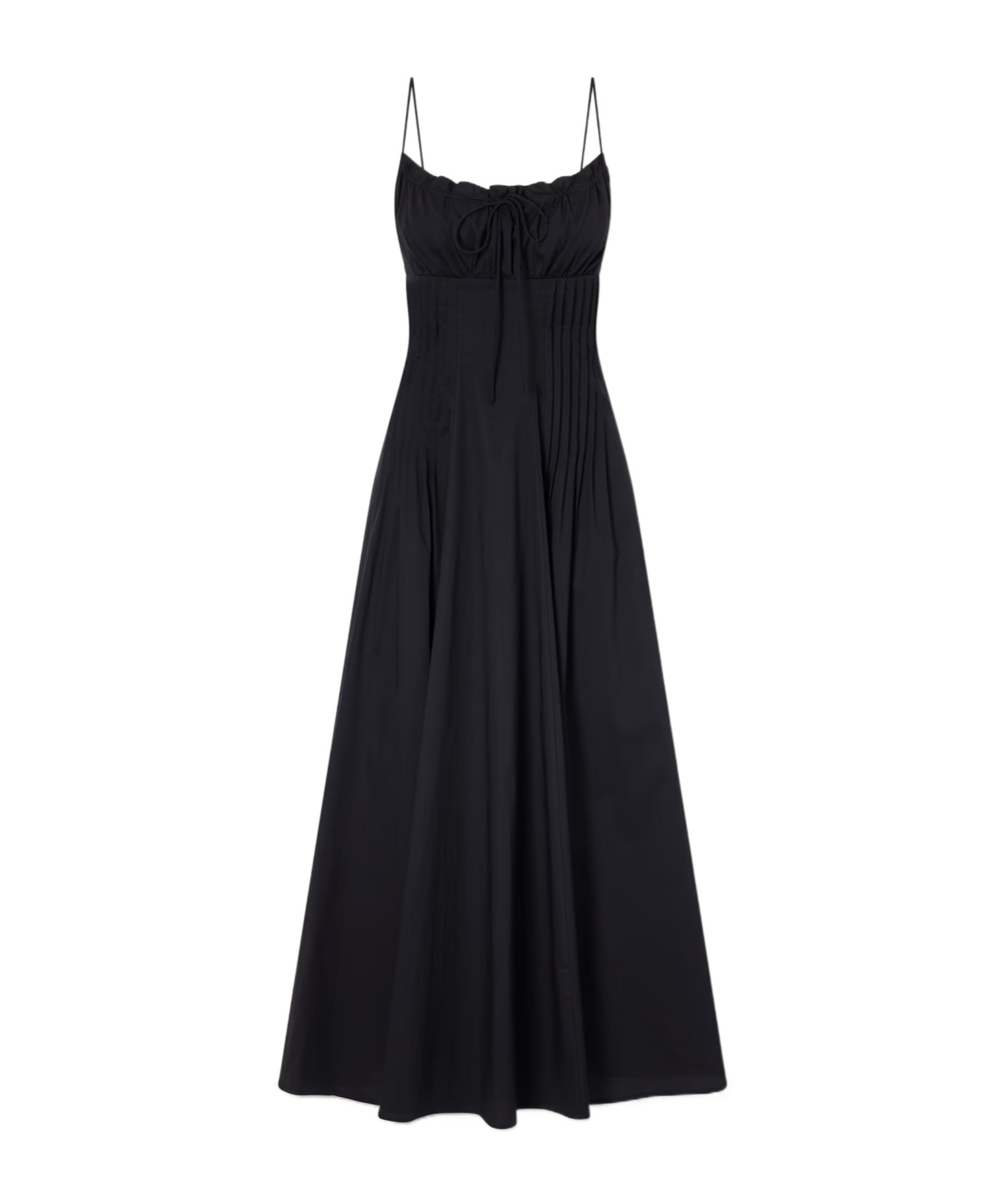 Staud Waist-fitted Midi Dress In Black