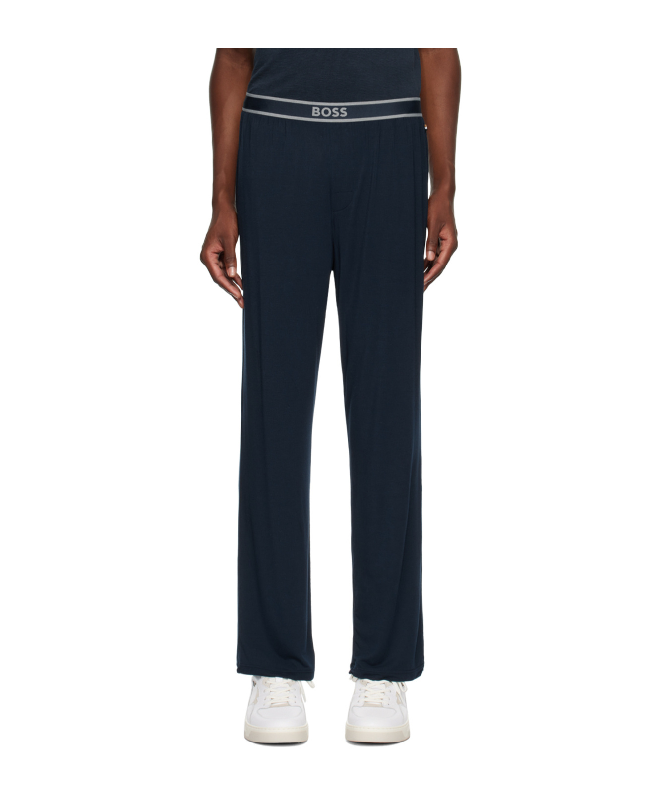 Shop Hugo Boss Elastic Waist Sweatpants In Black