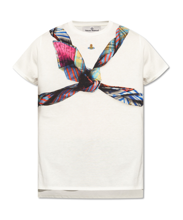 Vivienne Westwood Orb-embroidered T-shirt In White