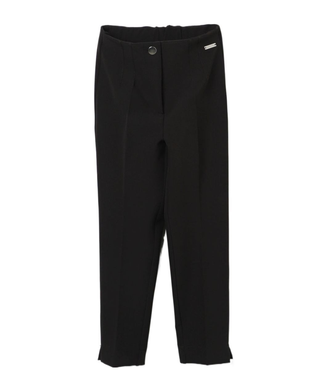 Monnalisa High-waist Smart Trousers In Black