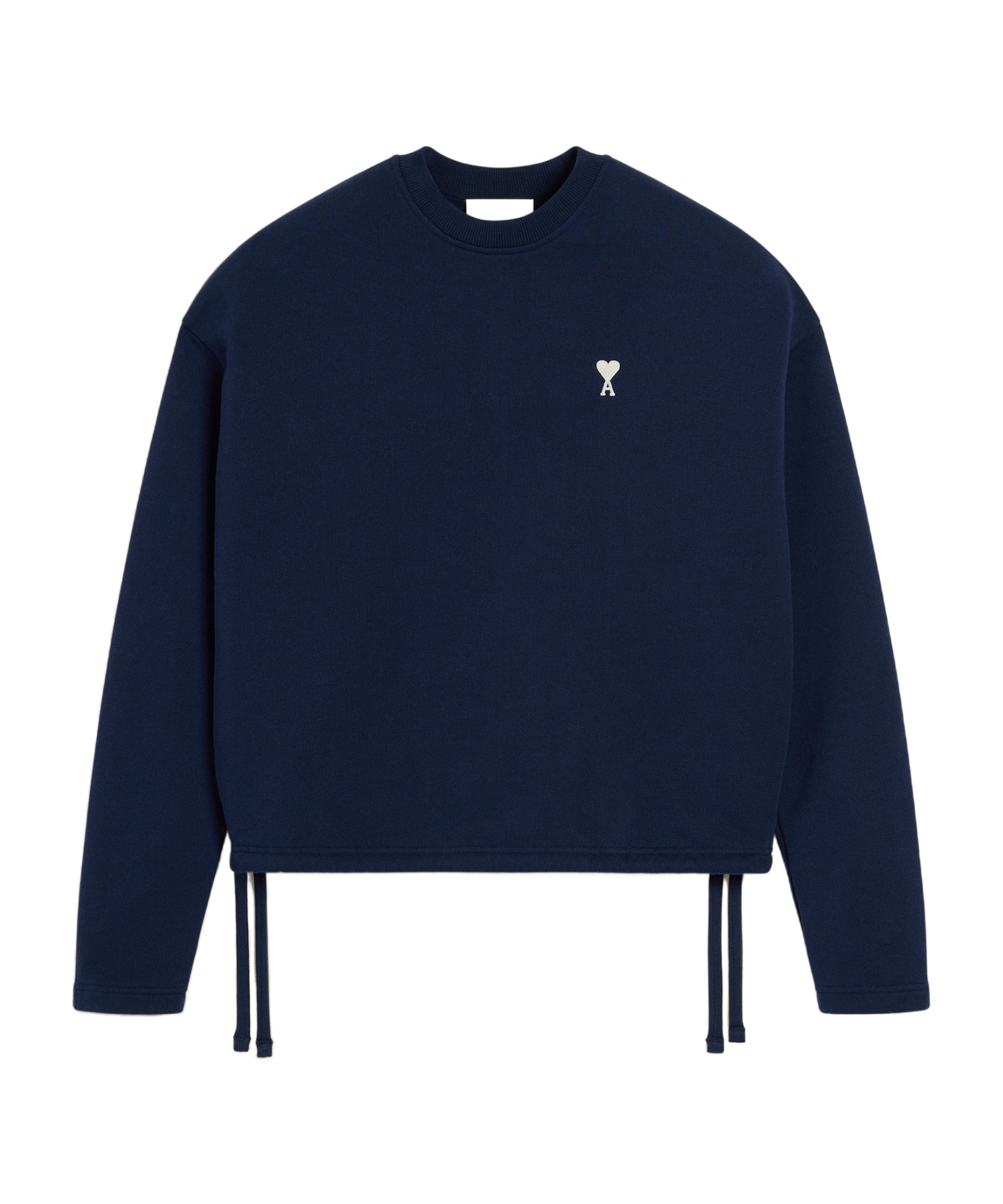 Ami Alexandre Mattiussi Embroidered Logo Drawstring Sweatshirt In Blue