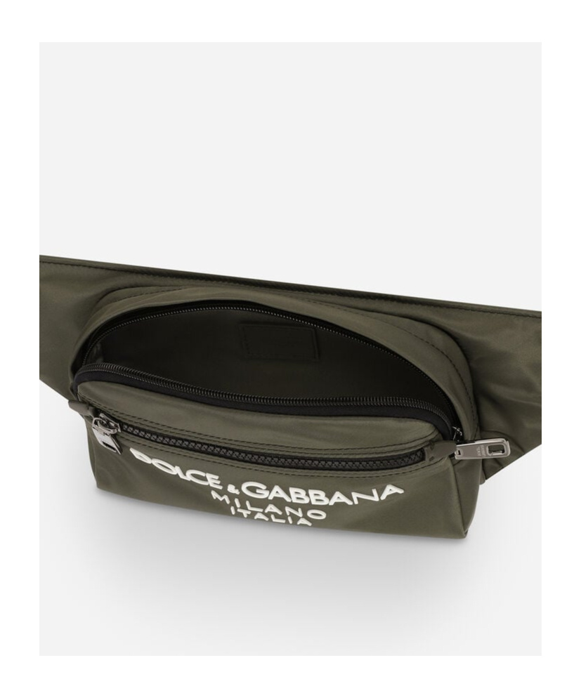 Dolce & Gabbana Logo-print Zip-fastening Belt Bag In Black
